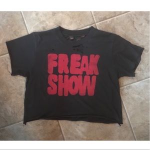 NWOT BLACK LOCAL BOOGEYMAN FREAK SHOW CROP SIZE M